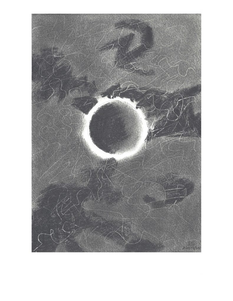 Eclipse, Aug 19, 2010, drawing, 21.5 x 27.9 cm 